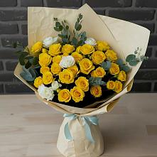 Букет цветов из:  Розы #REPLACE_PRED# Болотном