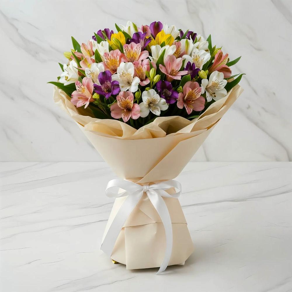 Букет цветов из: Альстромерии в Болотном