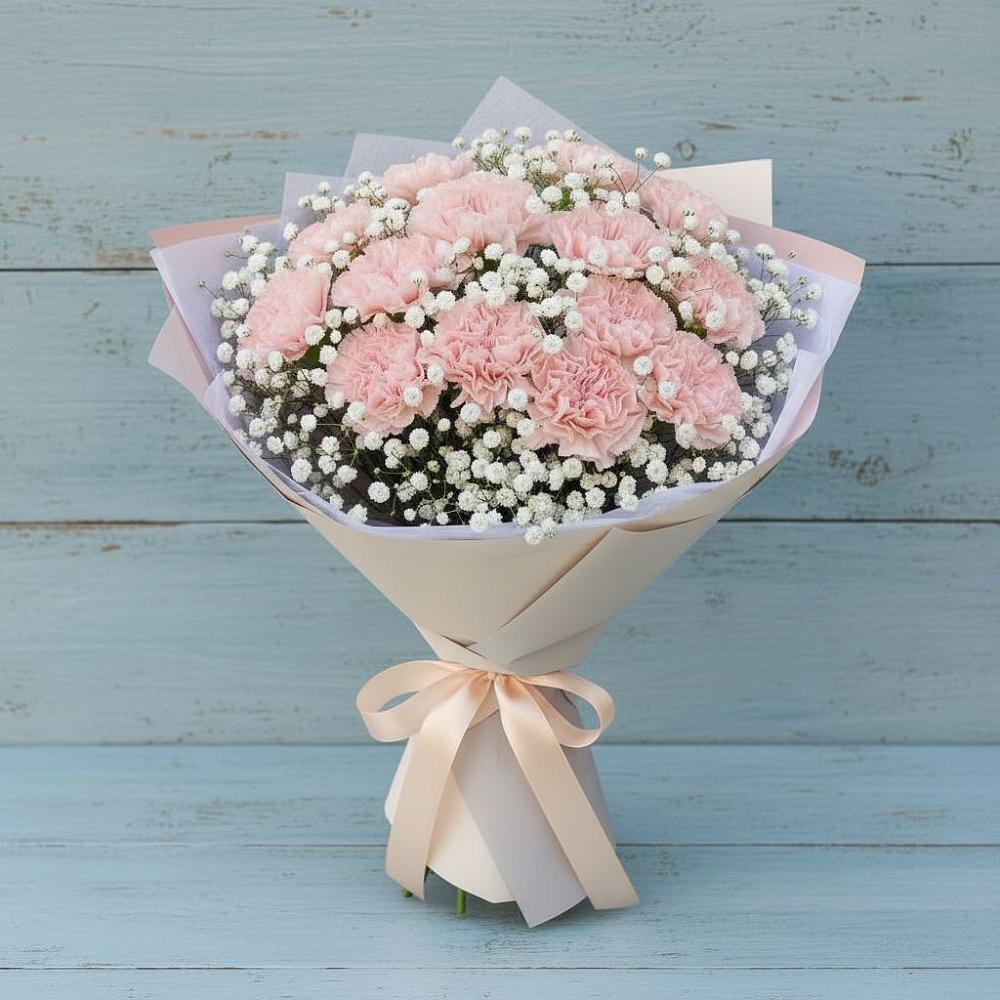 Букет цветов из: Гвоздики в Болотном