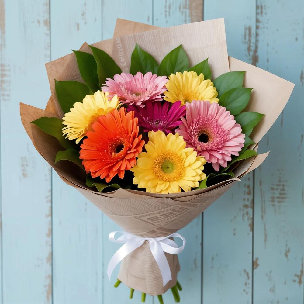 Букет цветов из: Герберы в Болотном