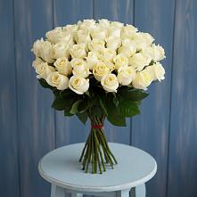 Букет 51 Белая роза Эдлесс Лав в Болотном