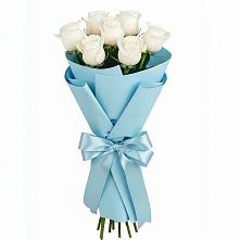 Букет 7 белых роз Проуд в Болотном