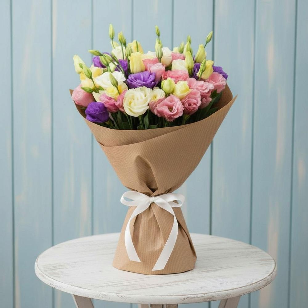 Букет цветов из: Лизиантусы в Болотном