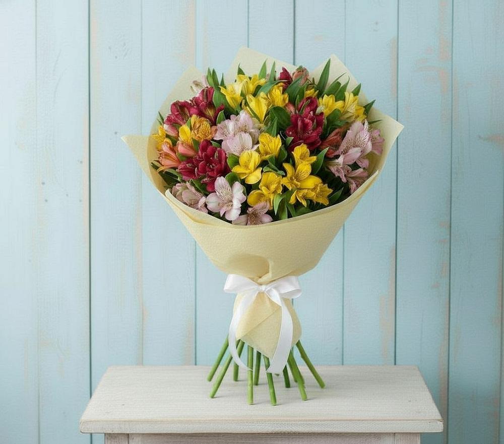 Букет цветов из: Альстромерии в Болотном