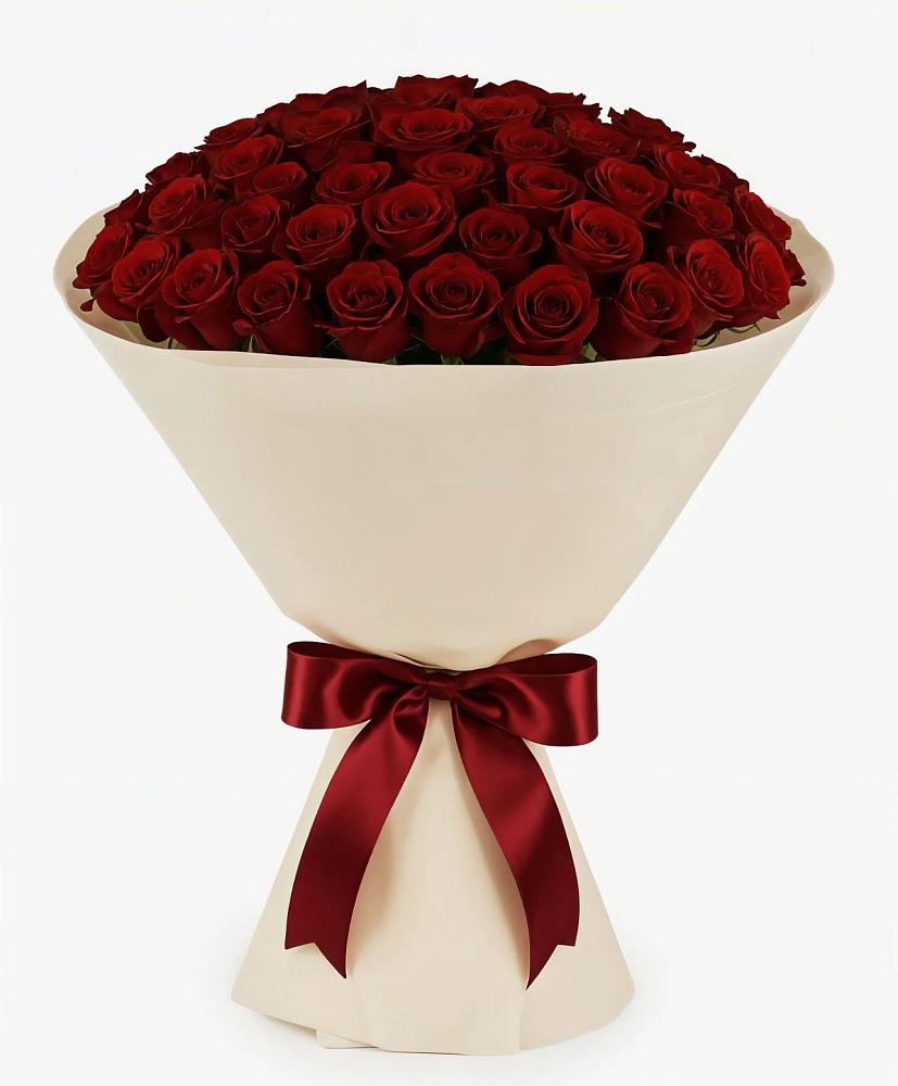 Букет 101 Бордовая роза Блэк Бакарра в Болотном