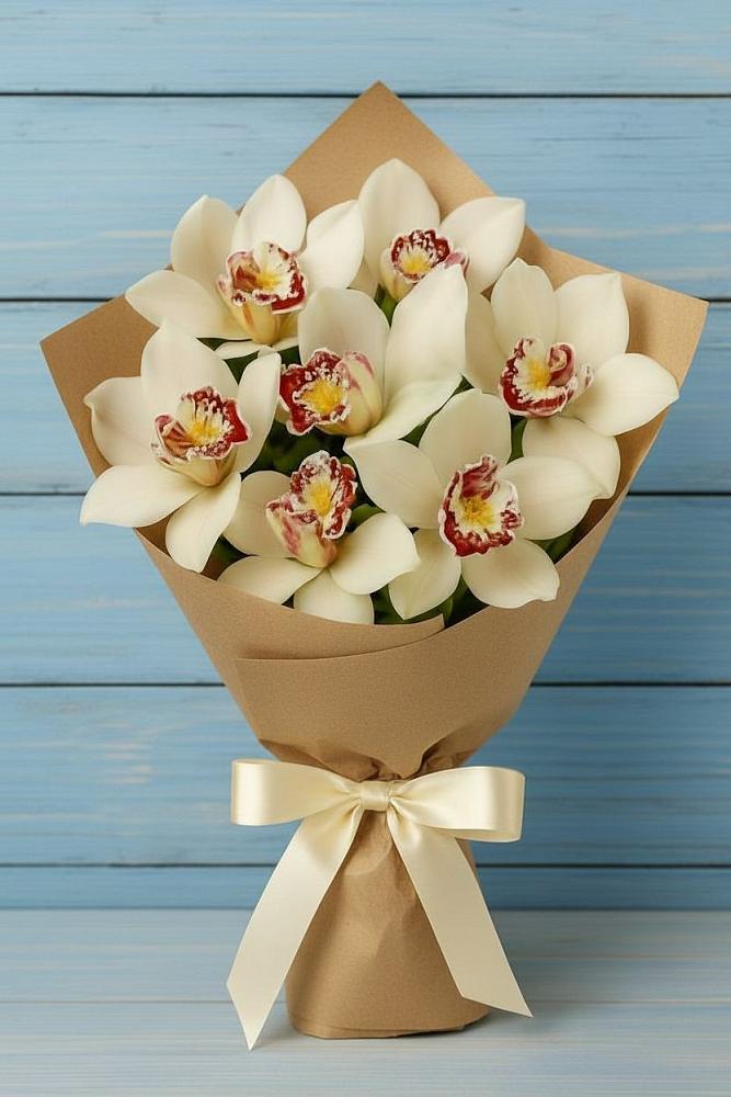 Букет цветов из: Орхидеи и Розы в Болотном