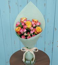 Букет цветов из:  Розы #REPLACE_PRED# Болотном